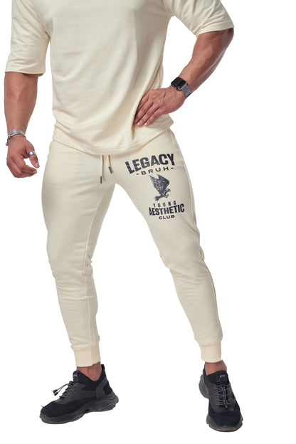 EAGLE JOGGERS OFF WHITE - The Legacy Bruh