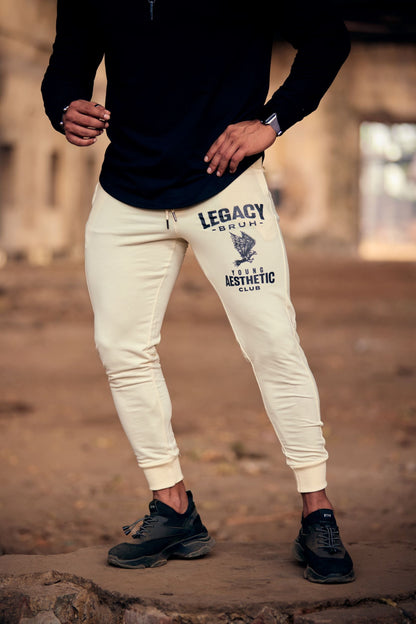 EAGLE JOGGERS OFF WHITE - The Legacy Bruh